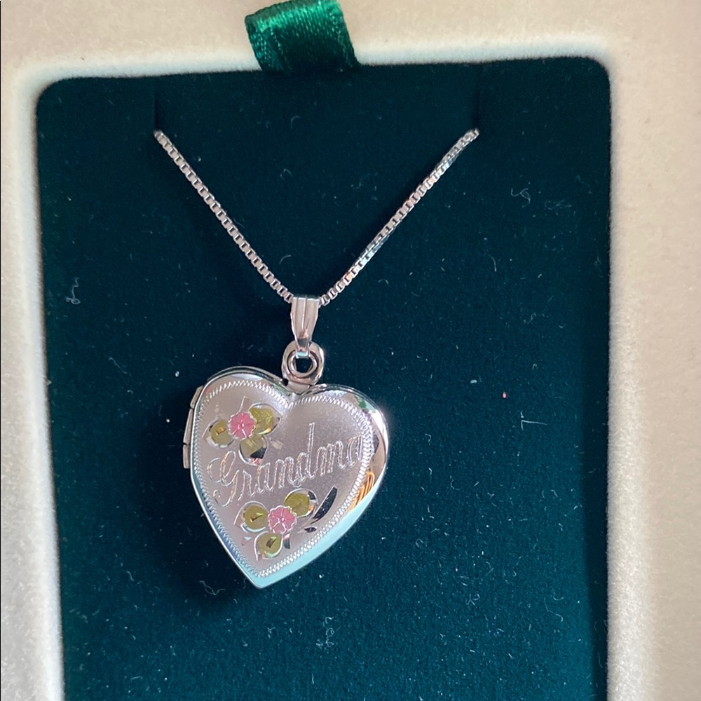 Silver Heart Locket Necklace
